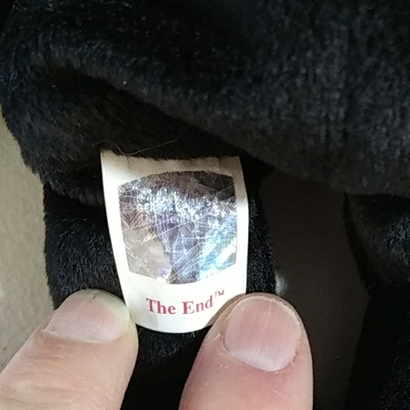 Rare 1999 "The End" Black Beanie babies collection. NWT - Picture 7 of 12